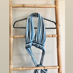 Striped Blue Crop Top